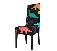 ADAhgu Dinosaur pattern Print Functionality Versatile Stretch Dining Chair Covers Waterproof Seat Covers Chairs