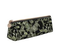 ADAhgu Dollar Sign Money Print Versatile Usage Lightweight Pencil Case Pouch Zippered Pen Storage School Students