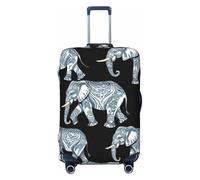 ADAhgu Elephant-Blue Black Print Stretchable Suitcase Cover Universal Elastic Home Luggage Protector Business Trip