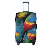 ADAhgu Fantastic Parrot Feather Print Stretchable Suitcase Cover Universal Elastic Home Luggage Protector Business Trip