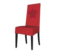 ADAhgu Flag of Morocco Print Functionality Versatile Stretch Dining Chair Covers Waterproof Seat Covers Chairs