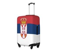 ADAhgu Flag of Serbia Print Fashionable Suitcase Cover Personalized Luggage Protector for Travel and Business