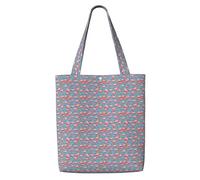 ADAhgu Flamingo Print Large Capacity Canvas Shoulder Bag Lightweight Casual Daily Use Office Travel Tote