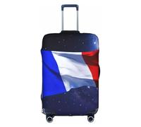 ADAhgu French Flag Print Protective Suitcase Cover Washable Travel Luggage Protector with Concealed Zipper
