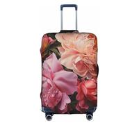 ADAhgu Garden Peony Print Protective Suitcase Cover Washable Travel Luggage Protector with Concealed Zipper