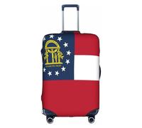 ADAhgu Georgia Flag Print Protective Suitcase Cover Washable Travel Luggage Protector with Concealed Zipper