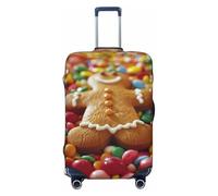 ADAhgu Gingerbread Man Candy Print Stretchable Suitcase Cover Universal Elastic Home Luggage Protector Business Trip