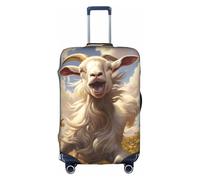 ADAhgu Goat Frolic Print Protective Suitcase Cover Washable Travel Luggage Protector with Concealed Zipper