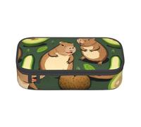 ADAhgu Guinea Pig Print Large Storage Pencil Case Pen Bag School Supplies Travel Students Professionals