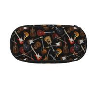 ADAhgu Guitars Print Pencil Case Pouch School Students Travel Office Use Stationery Makeup Organizer