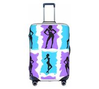 ADAhgu Gymnastics Game Print Protective Suitcase Cover Washable Travel Luggage Protector with Concealed Zipper