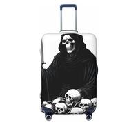 ADAhgu Halloween Posable Skeleton Skull Print Fashionable Suitcase Cover Personalized Luggage Protector for Travel and Business
