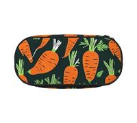 ADAhgu Happy Carrot Seamless Pattern Print Pencil Case Pouch School Students Travel Office Use Stationery Makeup Organizer