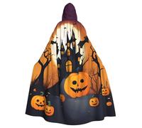 ADAhgu Happy-Halloween-Vector 1 Print Hooded Cloak Unisex Costume For Carnival Cosplay Accessory Vampire Party Supplies