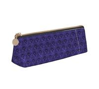ADAhgu Haunted Mansion Print Versatile Usage Lightweight Pencil Case Pouch Zippered Pen Storage School Students