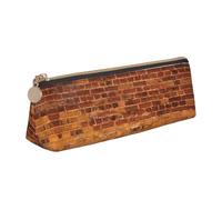 ADAhgu Industrial Brick Wall Background Print Versatile Usage Lightweight Pencil Case Pouch Zippered Pen Storage School Students