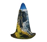 ADAhgu Ireland Outdoors County Clare The Cliffs Print Carnivals Hooded Cloak Unisex Cosplay Costume Festival Celebrations Outdoor Wear