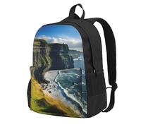 ADAhgu Ireland Outdoors County Clare The Cliffs Print Large Capacity Backpack Water-Resistant Hiking Rucksack Outdoor Weekend Getaways