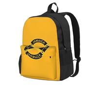 ADAhgu Jamaica Coat Of Arms Print Large Capacity Backpack Water-Resistant Hiking Rucksack Outdoor Weekend Getaways