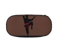 ADAhgu Karate Men Print Pencil Case Pouch School Students Travel Office Use Stationery Makeup Organizer