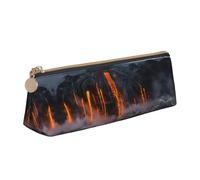 ADAhgu Kilauea Volcano Print Versatile Usage Lightweight Pencil Case Pouch Zippered Pen Storage School Students