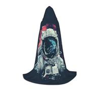 ADAhgu Lunar Astronaut Print Carnivals Hooded Cloak Unisex Cosplay Costume Festival Celebrations Outdoor Wear