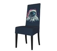 ADAhgu Lunar Astronaut Print Functionality Versatile Stretch Dining Chair Covers Waterproof Seat Covers Chairs