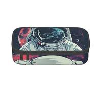 ADAhgu Lunar Astronaut Print Large Storage Pencil Case Pen Bag School Supplies Travel Students Professionals