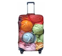 ADAhgu Many Colored ice Cream Print Protective Suitcase Cover Washable Travel Luggage Protector with Concealed Zipper