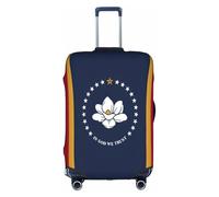 ADAhgu Mississippi State Flag Print Protective Suitcase Cover Washable Travel Luggage Protector with Concealed Zipper