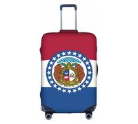 ADAhgu Missouri State Flag Print Protective Suitcase Cover Washable Travel Luggage Protector with Concealed Zipper