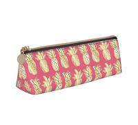ADAhgu Pineapple Print Versatile Usage Lightweight Pencil Case Pouch Zippered Pen Storage School Students
