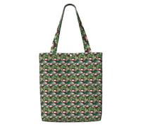 ADAhgu Pink Flamingo Print Large Capacity Canvas Shoulder Bag Lightweight Casual Daily Use Office Travel Tote
