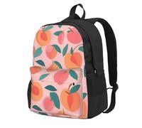 ADAhgu Pink Peach Pattern Seamless Pattern Print Large Capacity Backpack Water-Resistant Hiking Rucksack Outdoor Weekend Getaways