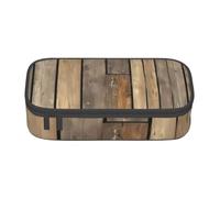 ADAhgu Planks Weathered Old Look Print Large Storage Pencil Case Pen Bag School Supplies Travel Students Professionals