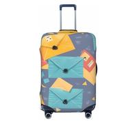 ADAhgu Postal Stationery Print Fashionable Suitcase Cover Personalized Luggage Protector for Travel and Business