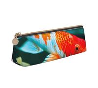 ADAhgu Pretty Koi Fish Print Versatile Usage Lightweight Pencil Case Pouch Zippered Pen Storage School Students