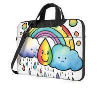 ADAhgu Rainbow Clouds Raindrop 1 Print Stylish And Protective Laptop Bag Lightweight And Versatile For Work Travel