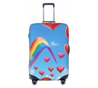ADAhgu Rainbow Colored Gay Pride Hearts Print Stretchable Suitcase Cover Universal Elastic Home Luggage Protector Business Trip