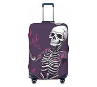 ADAhgu Skull Yoga Print Fashionable Suitcase Cover Personalized Luggage Protector for Travel and Business
