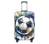 ADAhgu Soccer Ball Print Protective Suitcase Cover Washable Travel Luggage Protector with Concealed Zipper