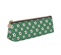 ADAhgu Soccer Print Versatile Usage Lightweight Pencil Case Pouch Zippered Pen Storage School Students