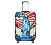 ADAhgu Statue of Liberty Print Protective Suitcase Cover Washable Travel Luggage Protector with Concealed Zipper