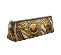 ADAhgu Sun Old Egyptian Timeless Grace Print Versatile Usage Lightweight Pencil Case Pouch Zippered Pen Storage School Students