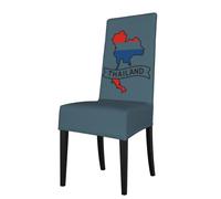 ADAhgu Thailand Map Print Functionality Versatile Stretch Dining Chair Covers Waterproof Seat Covers Chairs