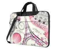 ADAhgu The Paris Tower And A Bicycle Print Stylish And Protective Laptop Bag Lightweight And Versatile For Work Travel