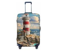 ADAhgu The Seaside Lighthouse Print Fashionable Suitcase Cover Personalized Luggage Protector for Travel and Business