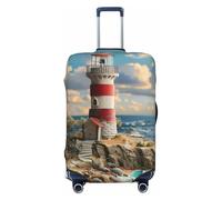 ADAhgu The Seaside Lighthouse Print Stretchable Suitcase Cover Universal Elastic Home Luggage Protector Business Trip