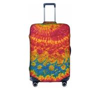 ADAhgu Tie Dye Hippies Print Protective Suitcase Cover Washable Travel Luggage Protector with Concealed Zipper