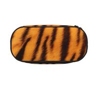 ADAhgu Tiger Striped Pattern Print Pencil Case Pouch School Students Travel Office Use Stationery Makeup Organizer